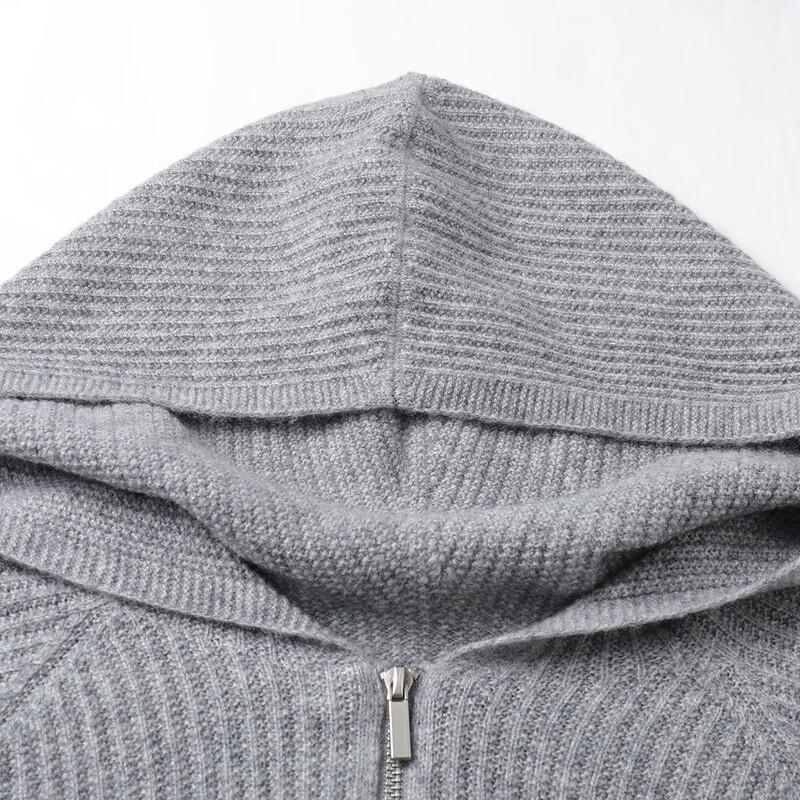 SNOWFLYING Women's 100% Merino Wool Ribbed Half-Zip Hooded Sweater