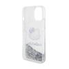 Hello Kitty Liquid Glitter Charms Kitty Head - Etui Iphone 14 (Srebrny)