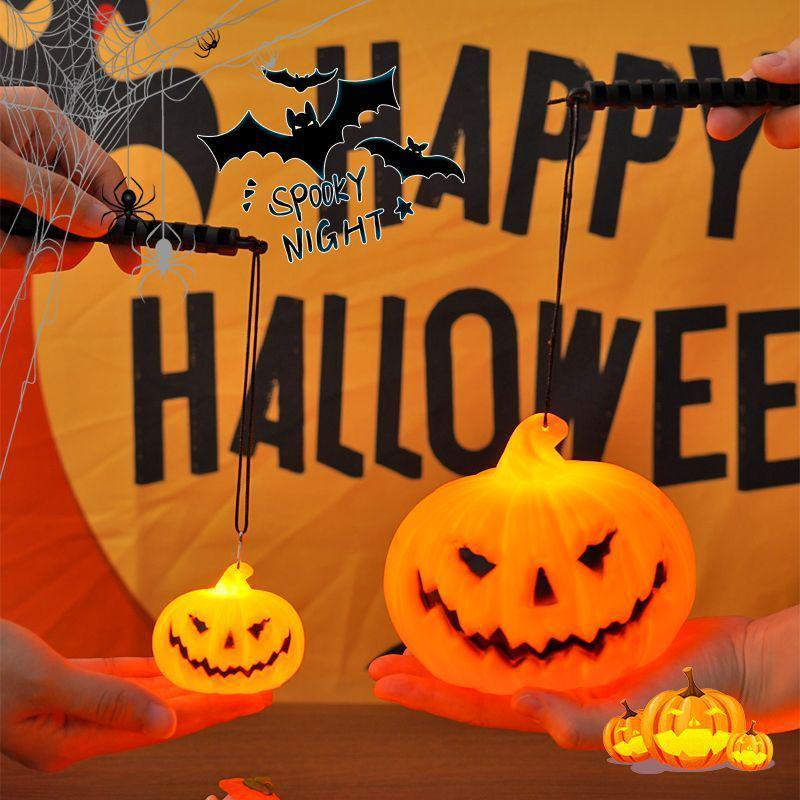 Halloween Pumpkin Handheld Lantern - Luminous Festive Decor for Night Markets