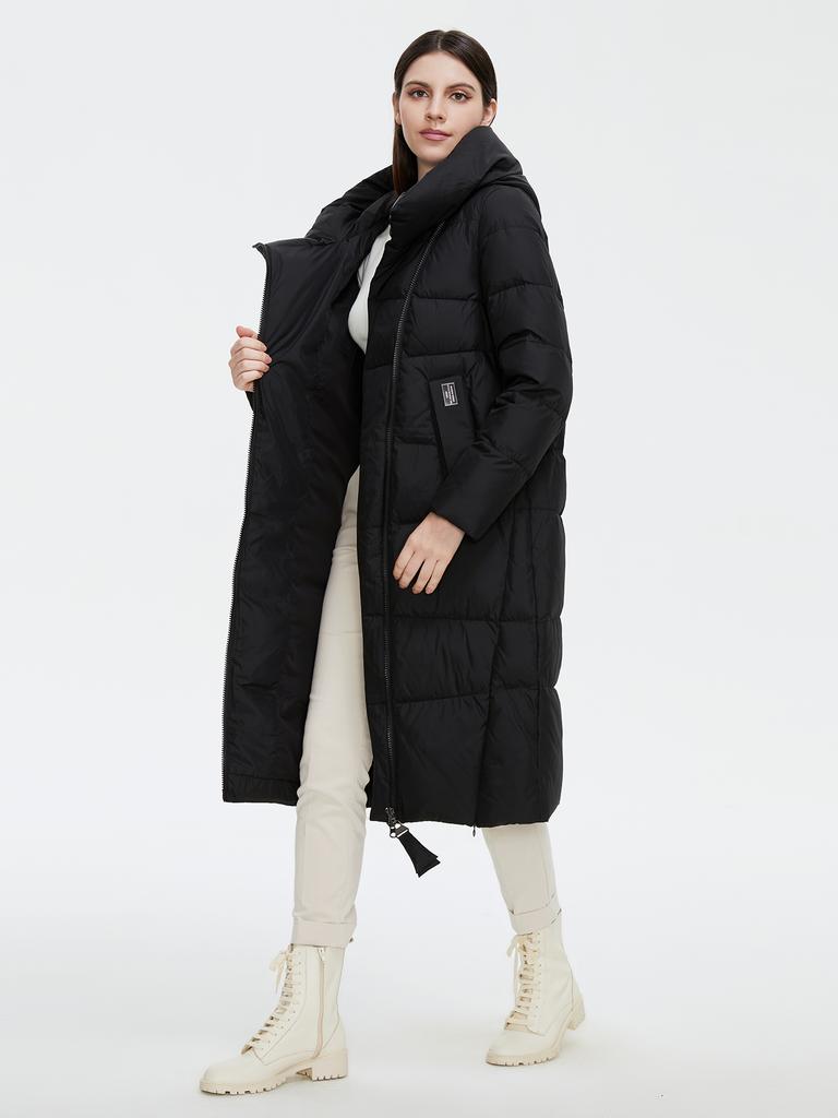 Cinemore New Winter Down Jacket Women Long Thick Coat Hooded Puffer Warm Female Brand Cotton Clothes Elegant Retro Parka 8197