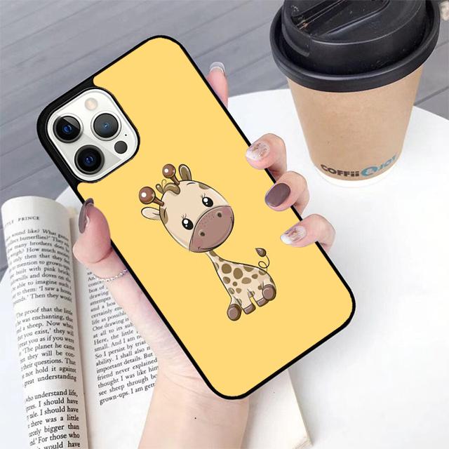 Cute Cartoon GirafPhone Case For Apple iPhone 17 Air Pro Max Plus Coque For iPhone 17 Air 14 15 16 13 12 Max Cover