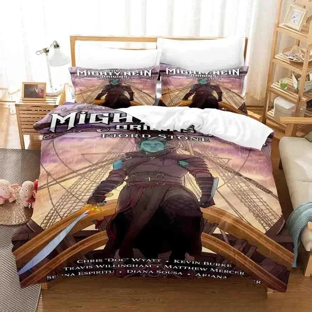 3D-Druck Anime The Legend of Vox Machina Bettwäsche-Set Einzelbett Twin Full Queen King Size Bettset Aldult Kid Schlafzimmer Bettbezug-Sets