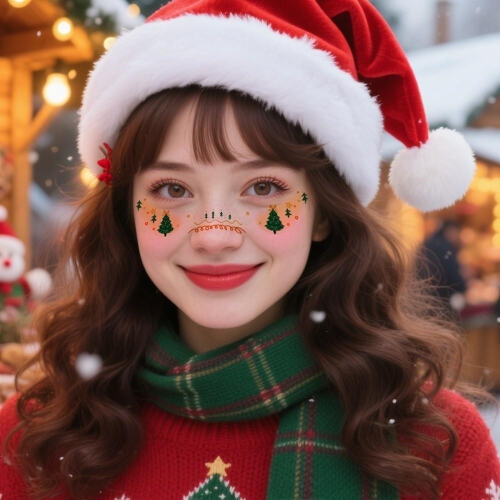 Wasserdichte Temporäre Tattoos DIY Gesichtstattoo Aufkleber Neues Party Make-up Tattoo Aufkleber Gesicht Dekoration