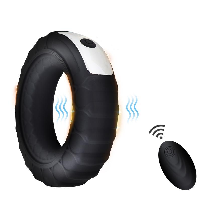 Wireless Remote Control Penis Ring Vibrator Stimulate Women Clitoris Massage Delay Ejaculation Cock Erection Vibrating Ring Shop