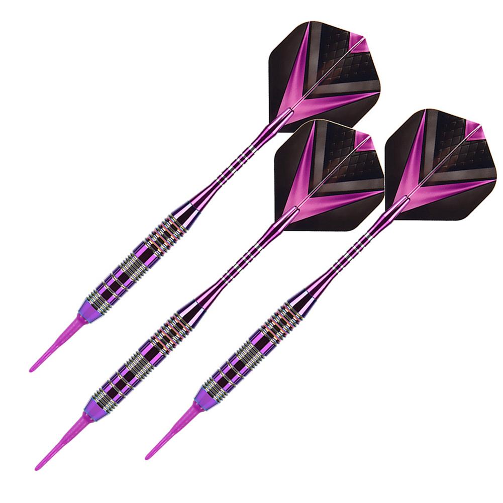 3Pcs Soft Tip Darts Set with Flight Protectors Lightweight Darts Set Plastic Tip Darts Set for Dart Board