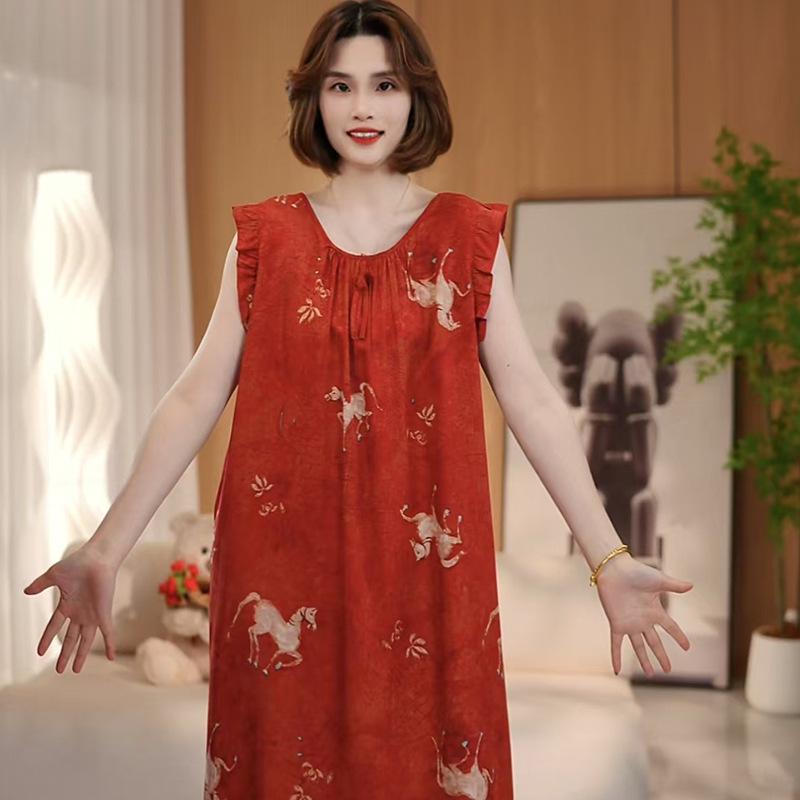 Women's Cotton Silk Camisole Pajama Dress - Summer, Loose Fit, Cute Japanese Style, Sexy and Thin, Perfect for Students