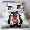 Besiktas Turnverein Muster Bettwäsche, Steppbett Set Bettbezug Kissenbezug Zuhause Geburtstagsgeschenk(1 Bettbezug + 2 Kissenbezüge, ohne Füllung)