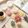6/9Pcs Flower Candle Mold Silicone Flower Mold for Candle Making Valentine Mother Day for Soy Wax Beeswax Resin Craft with 20