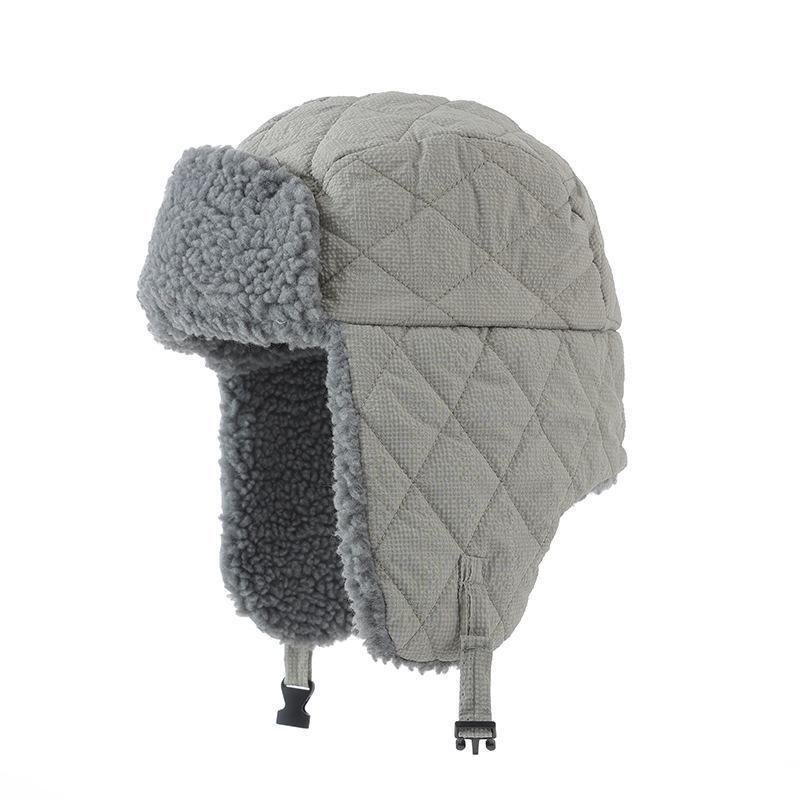 Autumn and Winter Hats for Women  Big Head Circumference Thickened Warm Windproof Lei Feng Hat Fashionable and Versatile Ear Protection Hat
