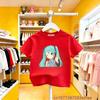Hatsune Miku Future MIKU Line Fashion Pure Cotton Printed Short Sleeves Casual Slim Fit Clothing New Style For Boys Girls