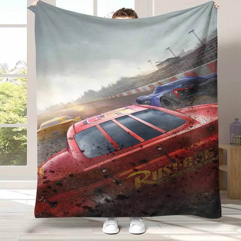 

Cartoon Cars Lightning McQueen Flannel Blanket,Ultra Soft Warm Plush Throw for Home Bedroom Bed Sofa Cover Office Camping gift 75x90cm