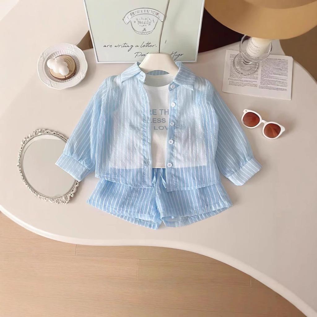 Girls' Summer Outfit Set: Casual Season Tank Top + Shorts—Lightweight and Fresh