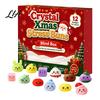 Sensory Stress Relief Toys Christmas Advent Calendar with Squeeze Toys, Cute Silicone Dumpling Figures, Creative Holiday Game Props Fidget for