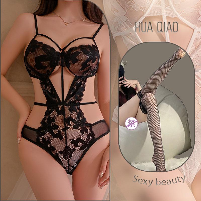 Sexy Erotic Underwear Hollow Pure Desire Temptation Strap Lace Free Pajamas Flirting Erotic Underwear Women Are So Transparent