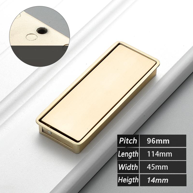 Closet Kitchen Hidden Door Handle Black Gold Embedded Handle Door Invisible Cabinet Handle Recessed Pulls Knob Furniture Hardwar
