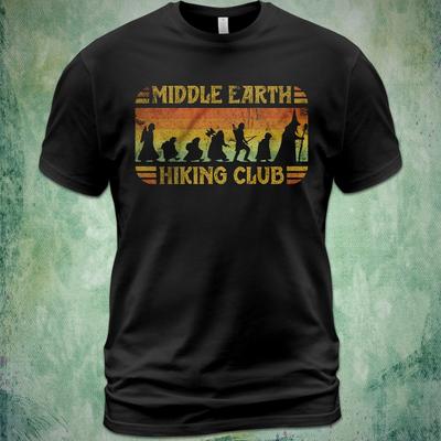 T-shirt Unisexe en Coton Club de Randonnée Terre du Milieu Le Seigneur des Anneaux T-shirt Unisexe