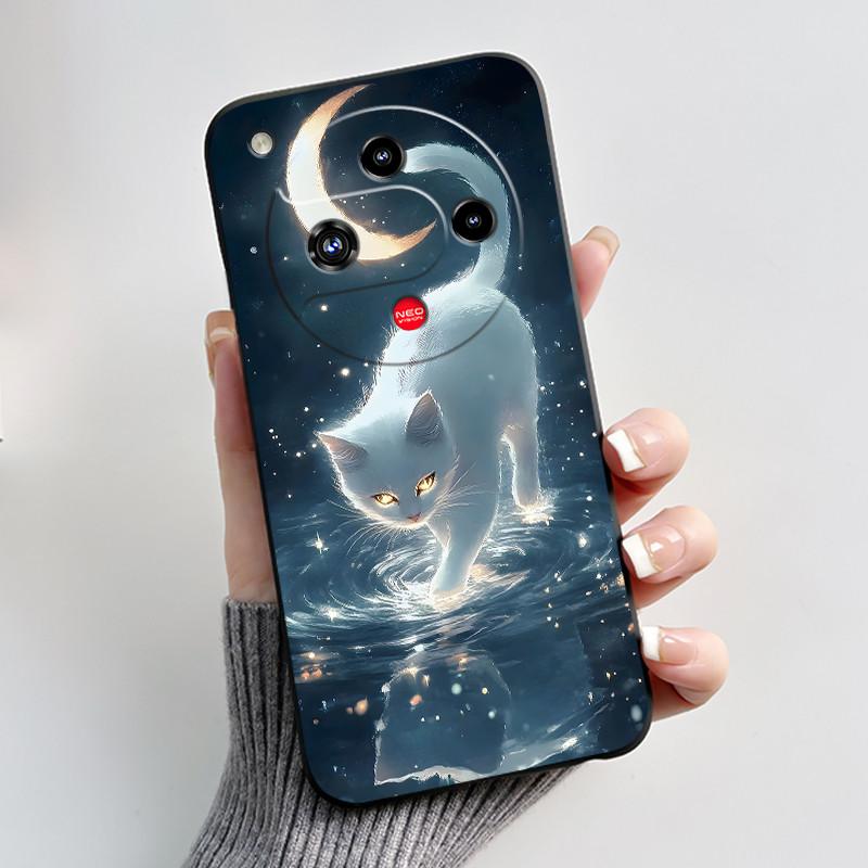 Cute Cartoon Case For ZTE Nubia Focus 2 5G Coque Printing Shell Fundas Protective Cover Soft Silicone Black Casing Capa