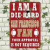 San Francisco 49ers Tin Metal Sign, NFL Football Wall Art Decor for Bar Garage Pub, Vintage Rustic Home Decoration