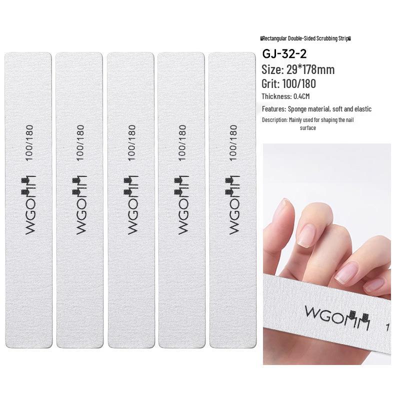 Double-Sided Sponge Nail File & Polishing Strip for Salons