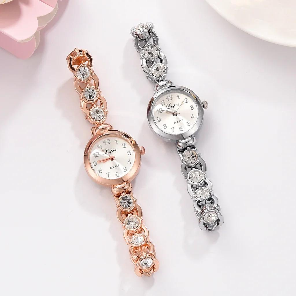 Women Watches 2025 Luxury Brands Stainless Steel Crystal Bracelet Wrist Watch Fashion Ladies Dress Reloj Mujer Montre Femme