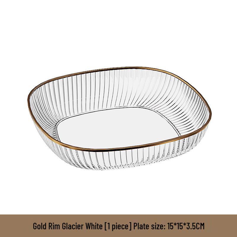 Elegant Transparent Vinegar and Snack Dish - Food Grade Plastic Plate for Dipping Sauces