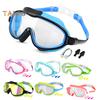 Lunettes de natation pour enfants, antibuée, avec pince-nez, bouchons d'oreilles, protection UV, anti-fuite