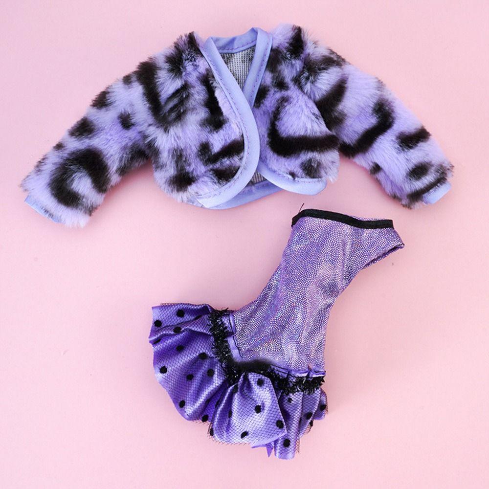 1 Set Fashion Kids Gift Toy Doll Accessories Girl Clothes Plush Coat Casual Wear Dolls Skirt