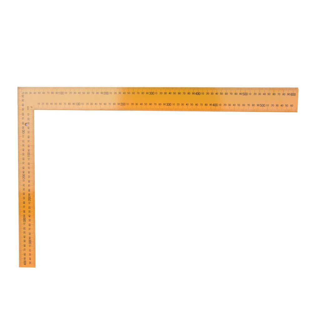 Aluminum Ruler Multifunctional Precision Square Woodworking Tool for Inspection MeasurementYellow