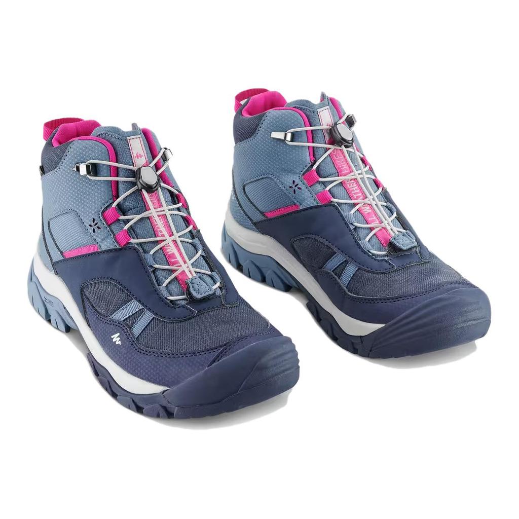 DECATHLON CROSSROCK Slip-Resistant Water-Resistant Mid-Top Kids' Outdoor Shoes Blue Kids'