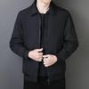 Autumn and Winter Thickened Velvet Men's Cotton Coat Warm Cotton Casual Jacket Middle-aged and Elderly Dad Lapel Jacket