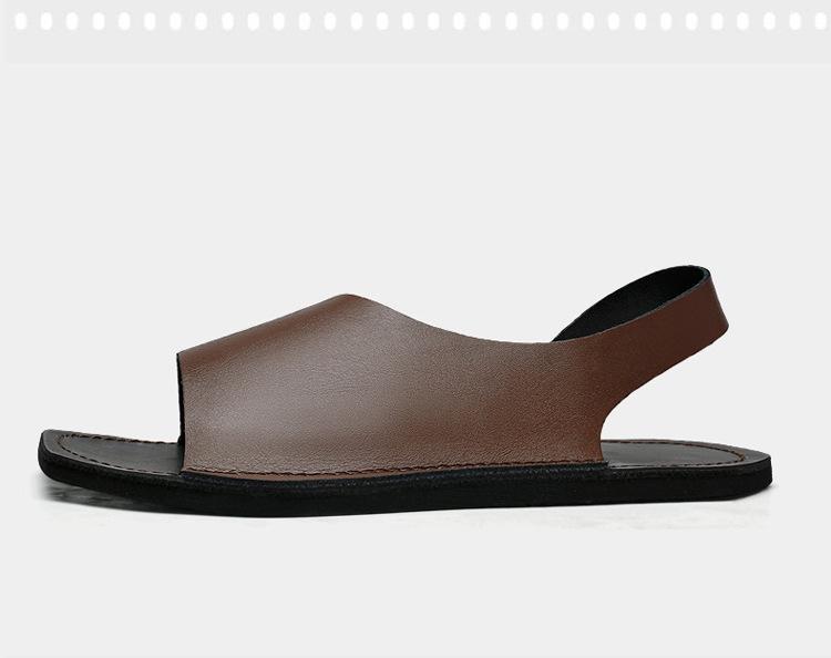 Men's Plus Size Flat Casual Sandals: Square Toe, Square Heel, Outdoor Roman Flip-Flops for Beach