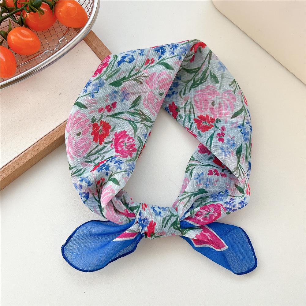 55cm Hair Scarf Cotton Square Scarf Hairband Headband Hairscarf Headscarf Turban Shawl Wrap Bandanas