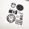 Clocks Camera Clear Stamps Transparent Seal 11x16cm Silicone Seal TPR Roller Stamps DIY Scrapbooking Cards