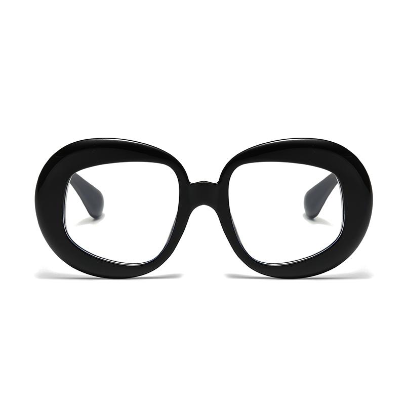 Retro Oval Irregular Glasses Frames Women Luxury Eyeglasses Brand New Fashion Leopard Eyewaer Outdoor Street Shoot