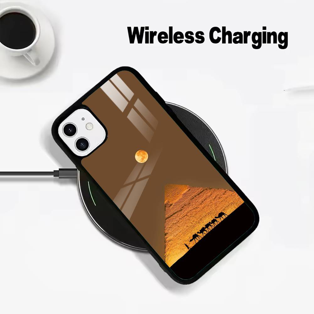 

The E-Egyptian -P-Pyramids For IPhone17 16 15 14 13 12 11 Plus Pro Max Plus Wireless Charger Phone Case iPhone13ProMax