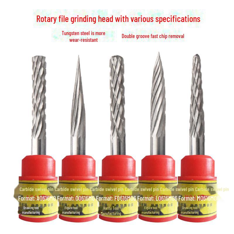 3mmX6 Tungsten Steel Carbide Rotary File for Electric Grinding - Small Metal Grinding Head