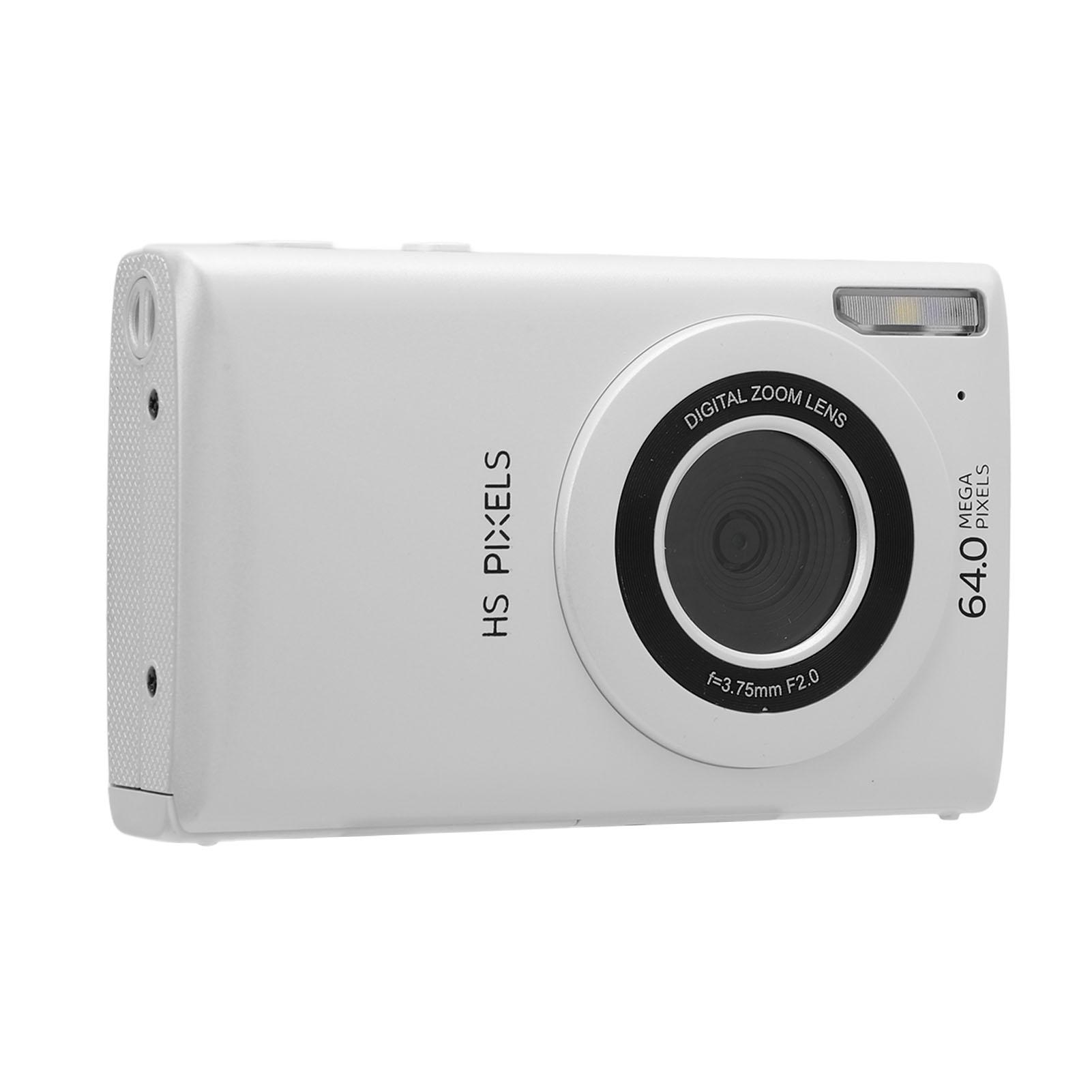 

4K Цифрова камера 64 МП Vlogging Камера Автофокус Компактна камера типу наведи та знімай з 18-кратним цифровим білий