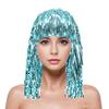 Foil Tinsel Wigs for Adults Fancy Dress Party Shiny Tinsel Wig Metallic
