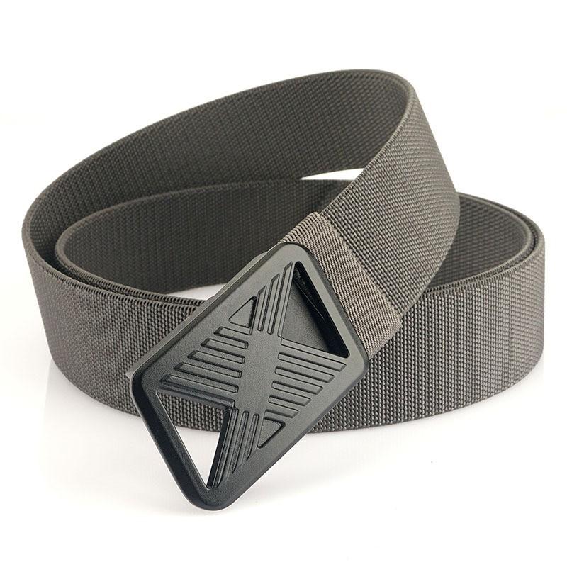 

Elastic Nylon Press Buckle Quick-drying Casual Men s Belt Fashionable Commuting 120cm темно-сірий