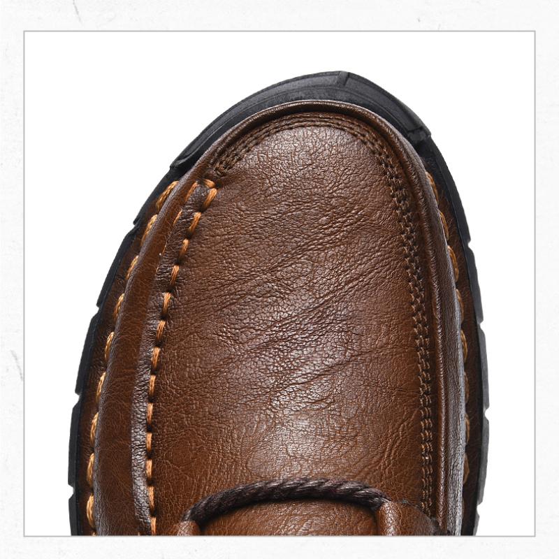 New Men's Casual Shoes Handmade Leather Loafers Comfortable Men's Shoes Leather Flat Moccasins Men Sneakers
