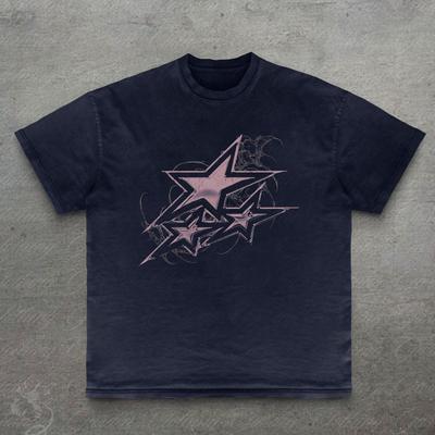 2000s Star Graphic Tee, Y2K Punk Style Shirt, Vintage 90s Grunge Style Black T-Shirt, Alt Girl Clothing for Her, Unisex Goth Edgy Star Top