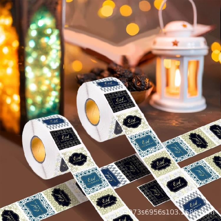 500 Moon  EIDMubarak Stickers Adhesive Decals for Office and School