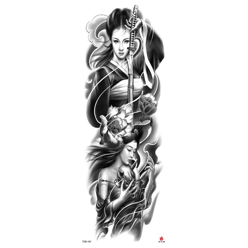Waterproof Full Arm Flower Tattoo Stickers