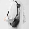 PU Leather Black Crossbody Bag Unisex Mobile Phone Chest Bags Mini Shoulder Bag  for Couple