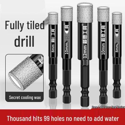 6mm Hex Shank Dry Drill Bit for Glass, Slate, and Marble