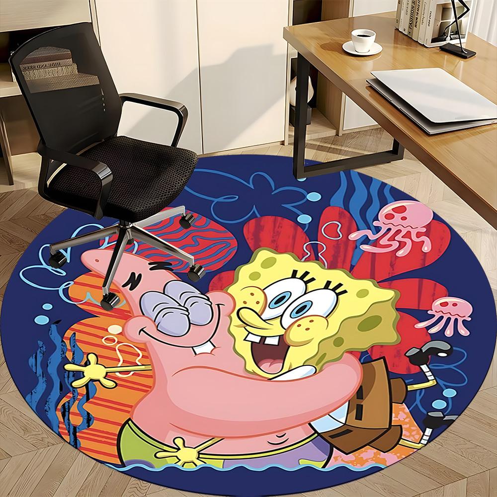 1 stuks SpongeBob Patrick Kantoor Ronde Vloerkleed, Onder Kantoorbureaus Slaapkamer Woonkamer Huisdecoratie  a1022245