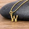 Nidin Hot Sale Women Cute Initial Letter Pendant 26 Letters Charm Necklaces Copper Zircon Family Name Jewelry Personal Gifts