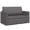 Sofa Bed Gray 124 X 71 X 78 Cm Artificial Leather