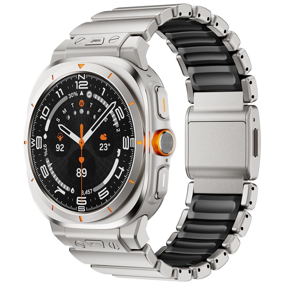 Luxury Stainless Steel Silicone Strap for Samsung Galaxy Watch Ultra 2025 47mm Metal Magnetic Band for Watch Ultra 47mm Bracelet