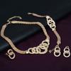 Women Bridal Crystal Choker Necklace Earring Bracelet Chandelier Ring Jewelry Set